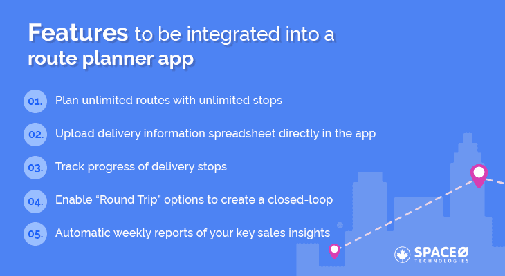 features of route planner app