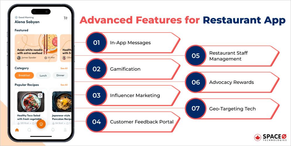 Advanced Features for Restaurant App