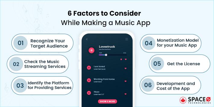 factors to consider while making a music app