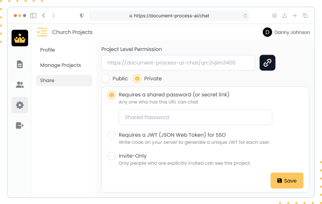 Export Chatbot Links
