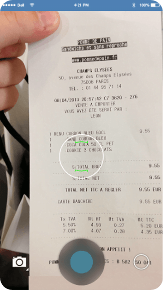 Capture Photos of Receipts & Invoices